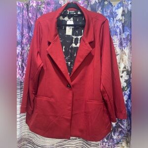 Cranberry color blazer